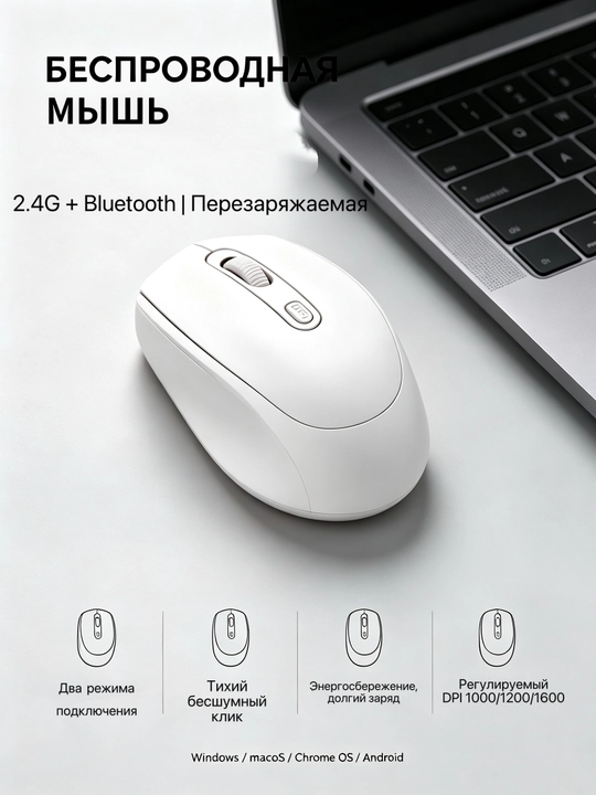 Sichqoncha, simsiz sichqoncha, shovqinsiz sichqoncha, sichqoncha 2.4g, bluetooth