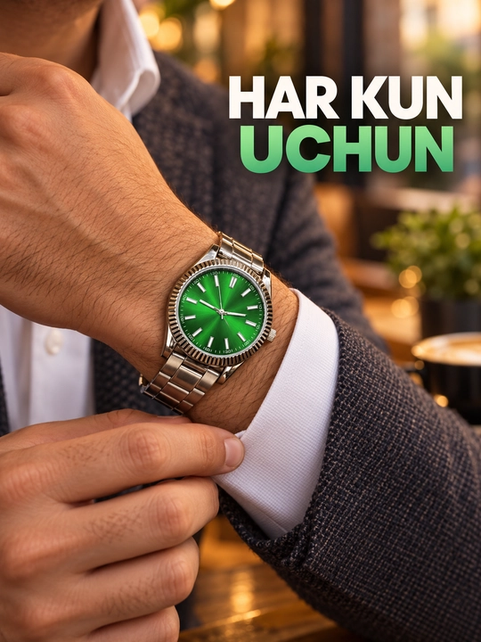 Klassik erkaklar qo‘l soati, kvarts mexanizmli