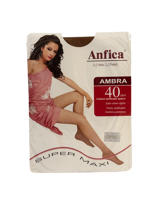 Женские капроновые колготки Anfica 40 DEN, классические, для полных женщин