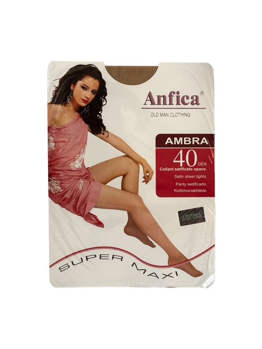 Женские капроновые колготки Anfica 40 DEN, классические, для полных женщин