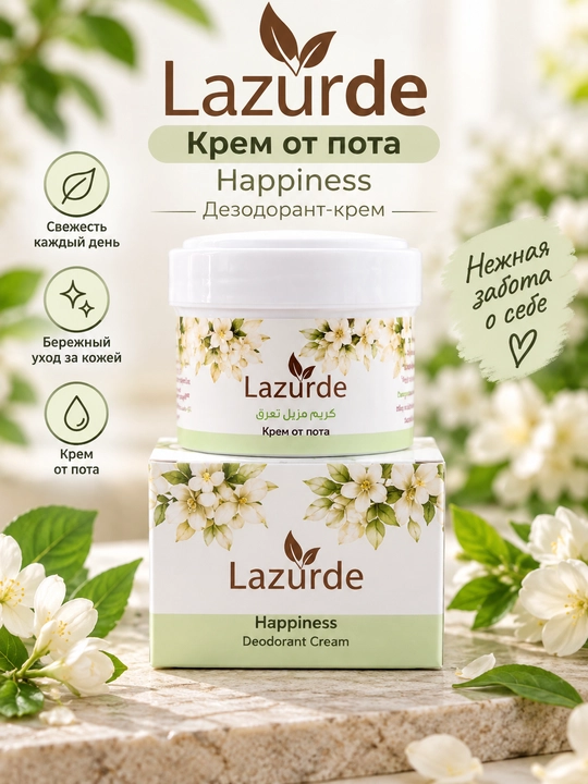 Крем-дезодорант Lazurde от пота, для мужчин и женщин, с разными ароматами, разные варианты - 