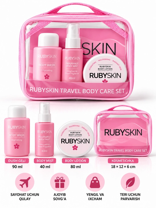 RUBYSKIN tana parvarishi to‘plami, 3 dona