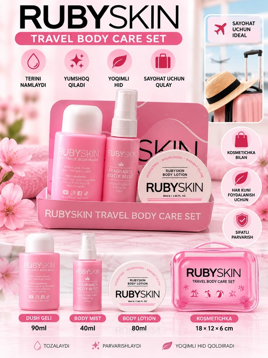 RUBYSKIN tana parvarishi to‘plami, 3 dona