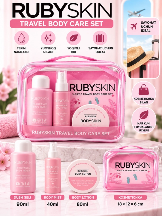 RUBYSKIN tana parvarishi to‘plami, 3 dona - 