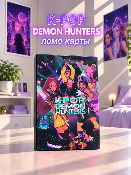 K-POP DEMON OVCHILARI loto kartalari, 55 dona, K-POP musiqasi ixlosmandlari uchun kolleksiya kartalari