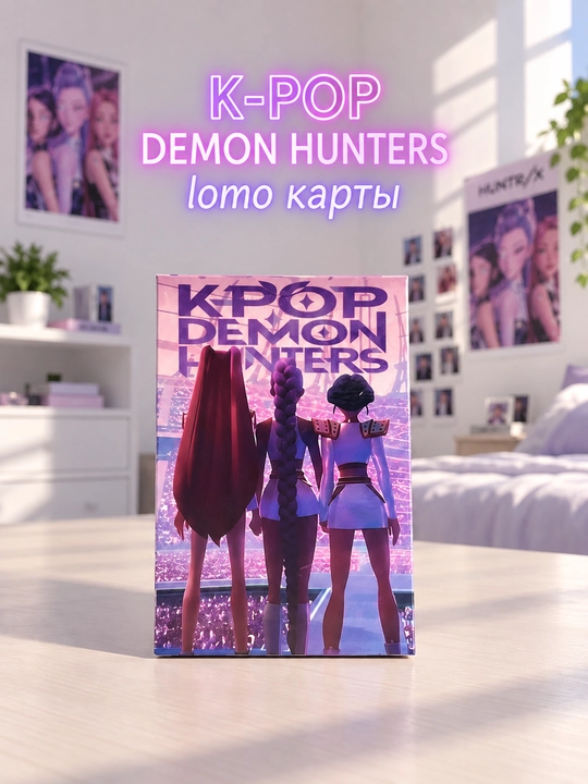 K-POP DEMON OVCHILARI loto kartalari, 55 dona, K-POP musiqasi ixlosmandlari uchun kolleksiya kartalari