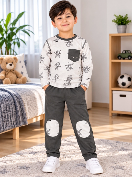 Bolalar kiyimi, o‘g‘il bolalar kiyimi, uy kiyimi, pijama, futbolka shim, yengli kiyim - 
