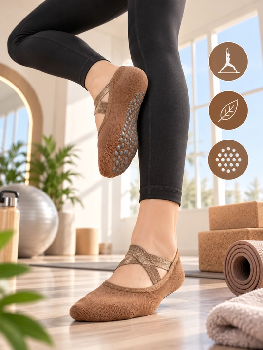 Yoga va fitnes uchun ayollar sirpanmaydigan sport paypoqlari