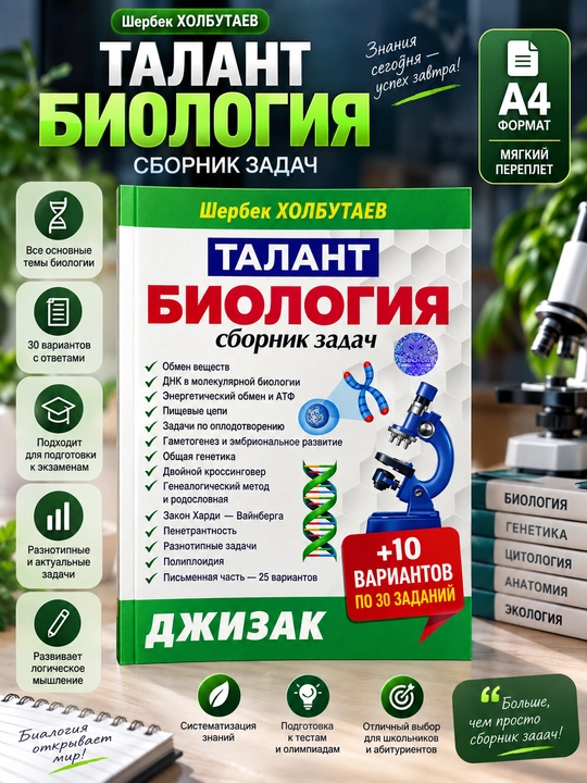Talant. Biologiya — masalalar to‘plami, Sherbek Holbutaev - 