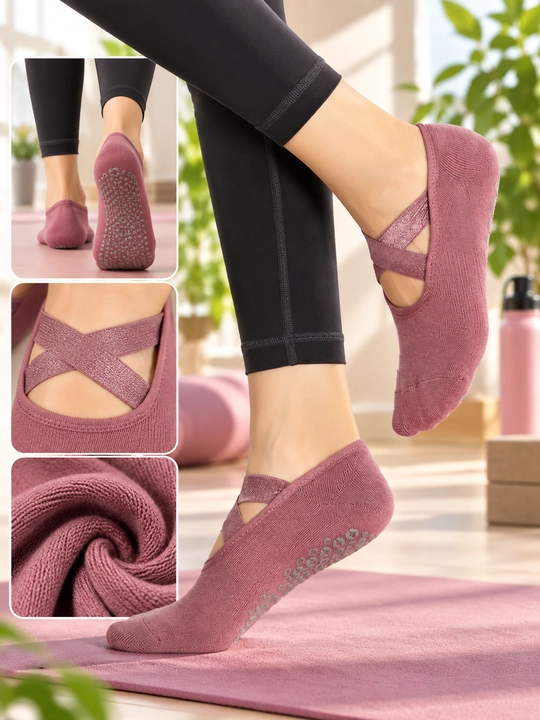 Yoga va fitnes uchun ayollar sirpanmaydigan sport paypoqlari - 