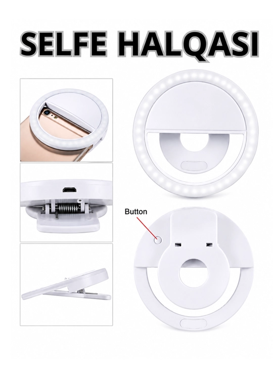 Mini selfi chirog'i, selfi lampa telefon qisqichli mini lampa ,blogerlar uchun chiroq
