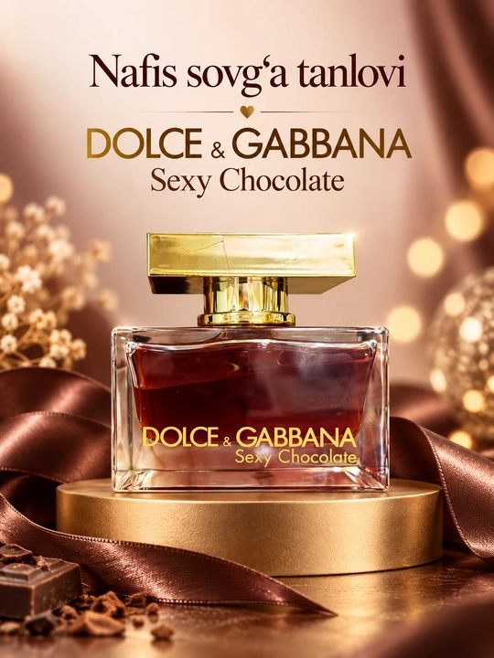 Dolce & Gabbana Sexy Chocolate ayollar parfyumlangan suv — shokolad, kakao, vanil va karamel ifori
