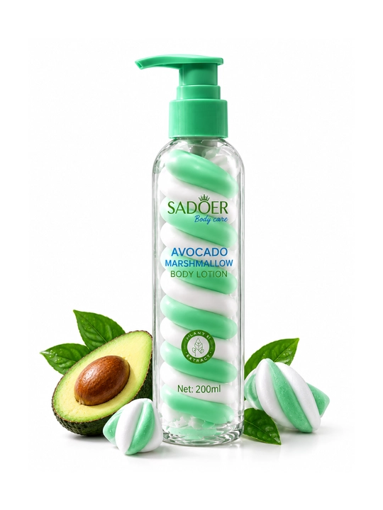 SADOER Avocado Marshmallow Body Lotion, tana uchun namlantiruvchi loson