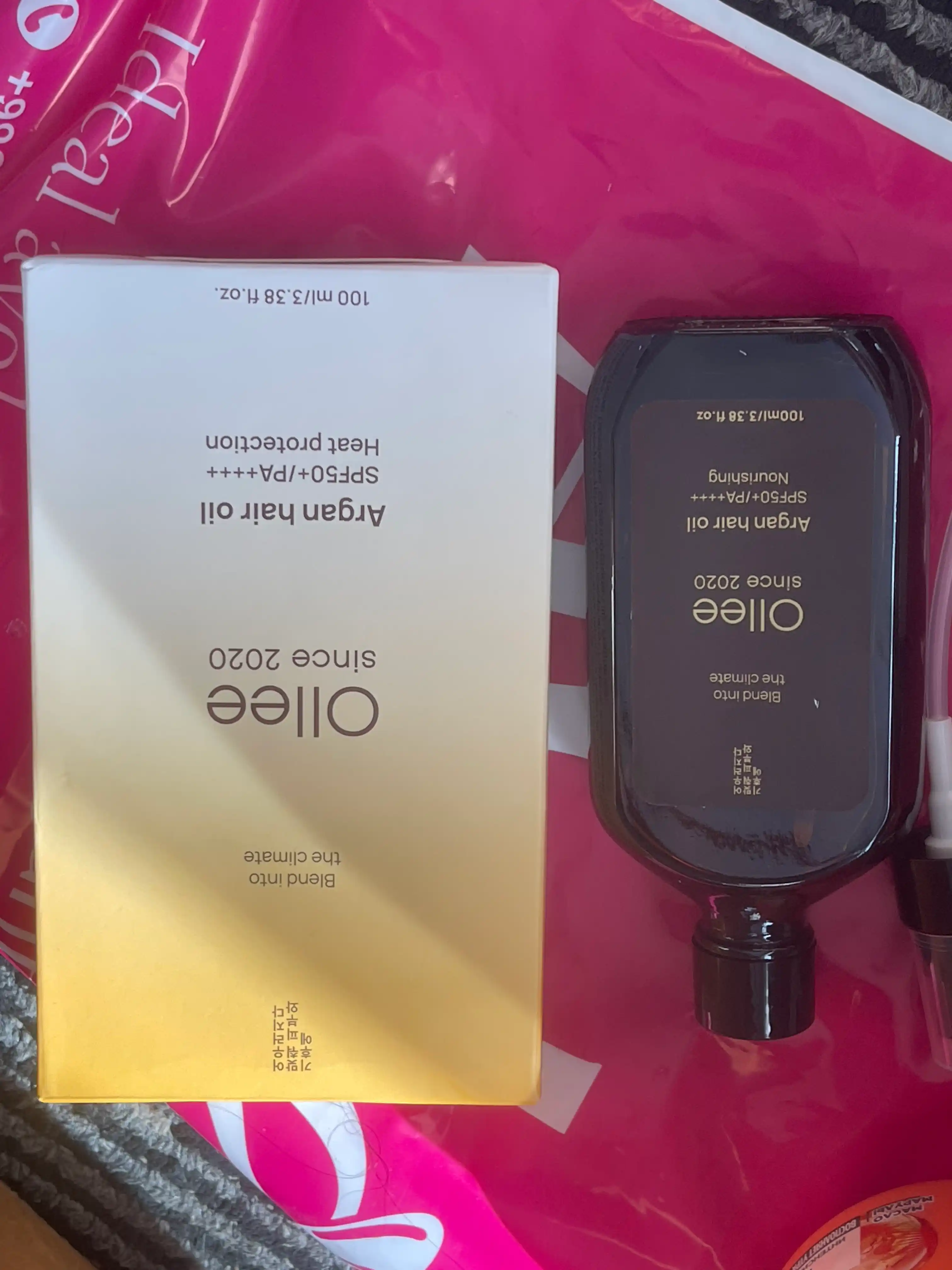 Soch yog‘i OLLEE Argan Hair Oil SPF50+ yumshoqlik va quyoshdan himoya uchun, 100 ml