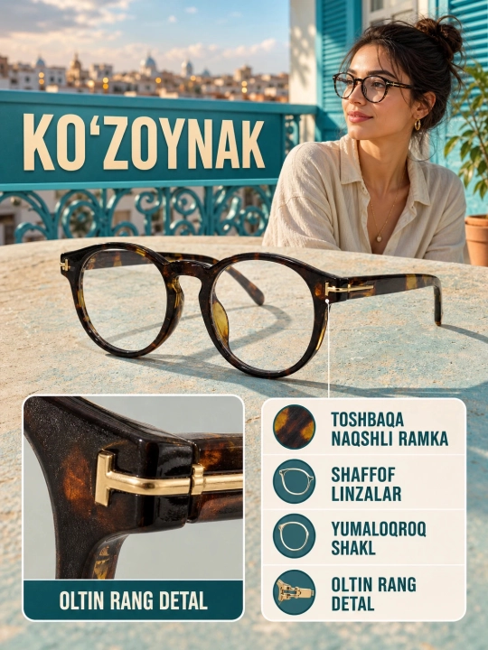 Круглые очки — стиль и комфорт! Черепаховая оправа. На каждый день - 
