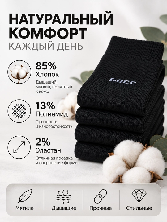 Erkaklar klassik paypog'i qora, kuzgi paypoq va erkaklar uchun paypoqlar, uzun paypoq 85%