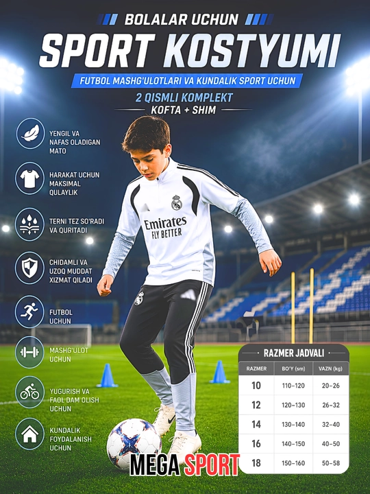 Bolalar va O'smirlar uchun sport kiyimlari Dri-Fit Academy - 