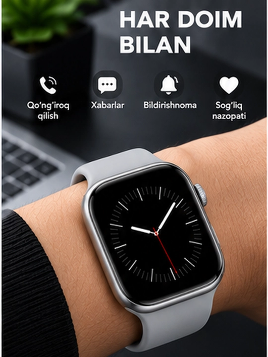 Smart Watch 1.83" HD, Bluetooth qo‘ng‘iroq, IP67, yurak urishi va SpO₂ nazorati