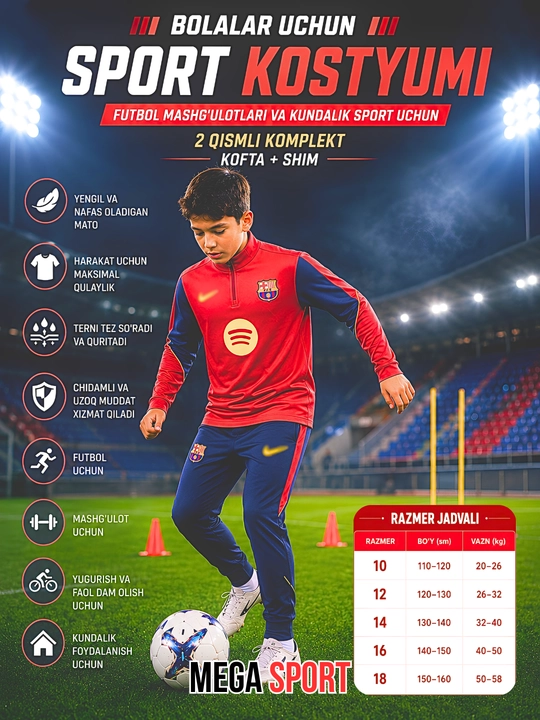 Bolalar va O'smirlar uchun sport kiyimlari Dri-Fit Academy - 