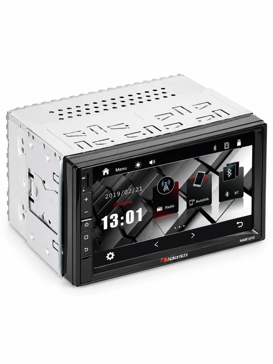 Nakamichi NAM1610 va NAM1712 avtomagnitola, 7 dyuymli ekran, Bluetooth, USB, FM/AM