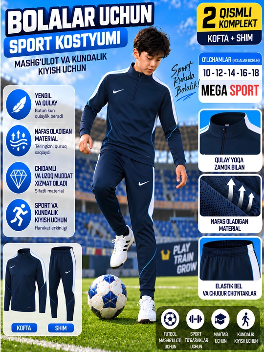 Bolalar va O'smirlar uchun sport kiyimlari Dri-Fit Academy - 