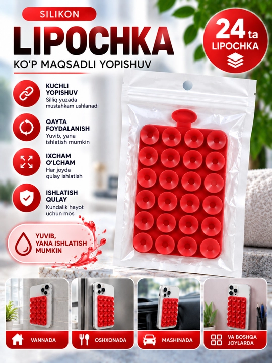 Lipper, telefon ushlagich, telefon uchun yopishqoq tasma, zapchast, lipuchka, lipper - 
