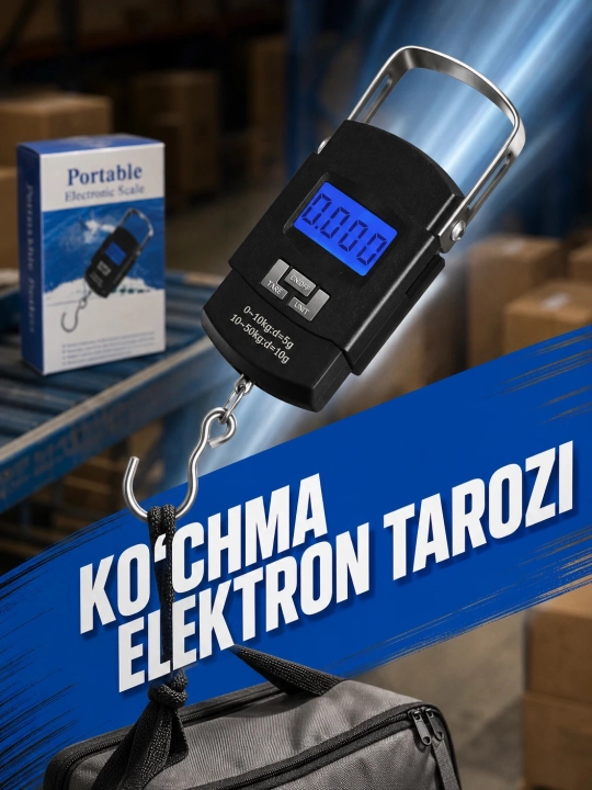 Ko‘chma elektron tarozi — anqlik va qulaylik. 50 kg gacha. Har kun uchun - 
