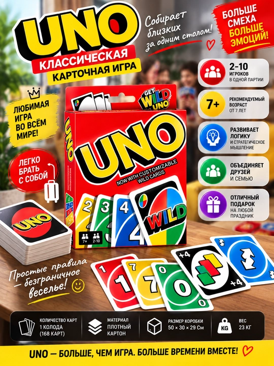 Butun oila uchun UNO karta o‘yini