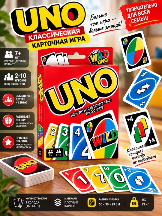 Butun oila uchun UNO karta o‘yini