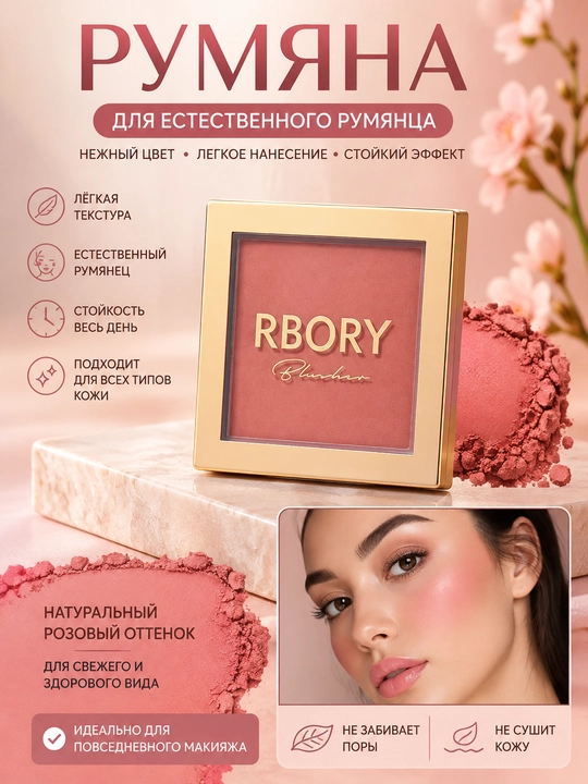 RBORY прессованные румяна для лица