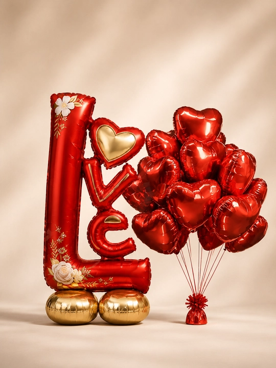 Sharlar to'plami "I LOVE YOU", bayram va sevgi izhori uchun shar - 