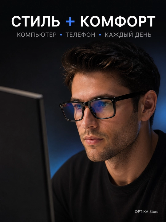 Очки от синего света антибликовые для компьютера, UV420