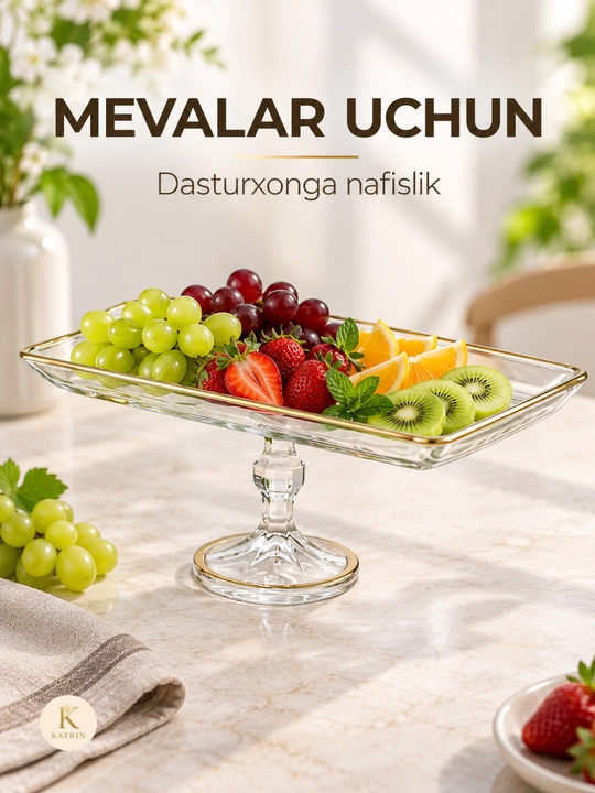 Bogema idish, sovg'a uchun, meva, shirinlik uchun, desert uchun