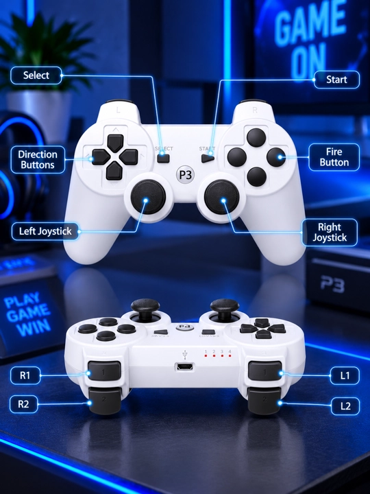 P3 DualShock 3 беспроводные геймпады, 2 шт., с USB-кабелями