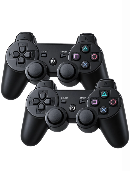 P3 DualShock 3 simsiz geympad, 2 dona, USB kabel bilan