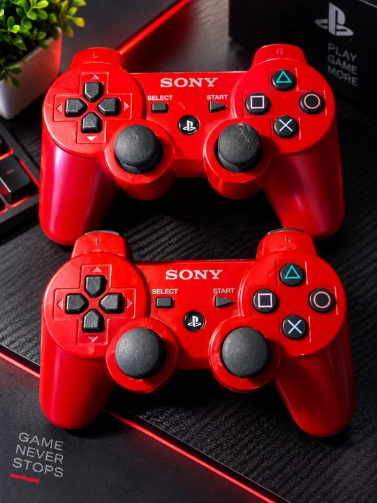 P3 DualShock 3 simsiz geympad, 2 dona, USB kabel bilan