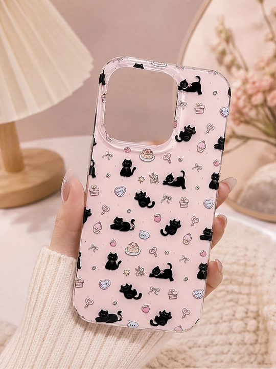 Чехол для iPhone с милым принтом Прозрачный защитный чехол для телефона, стильный дизайн