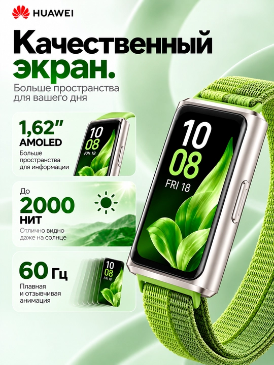 Фитнес браслет HUAWEI Band 11 Pro AMOLED Bluetooth 6.0 14 дней автономности 5ATM