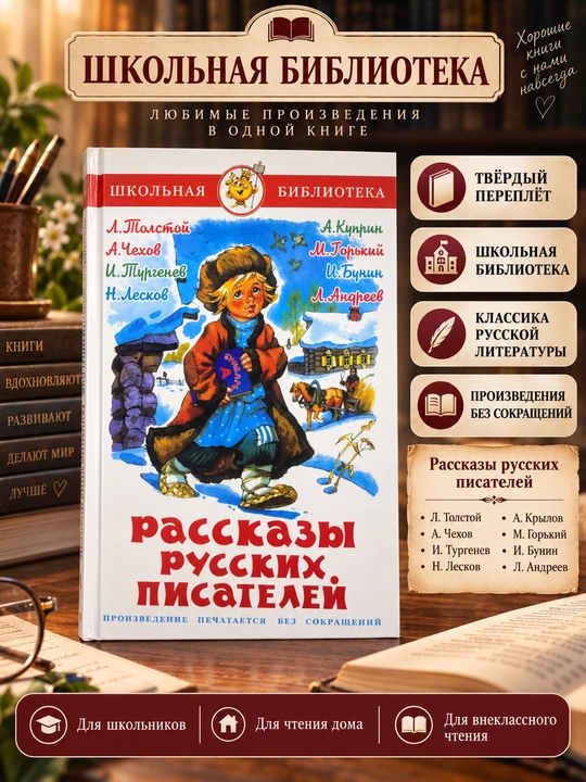 Рус ёзувчиларининг ҳикоялари, Школьная библиотека - 