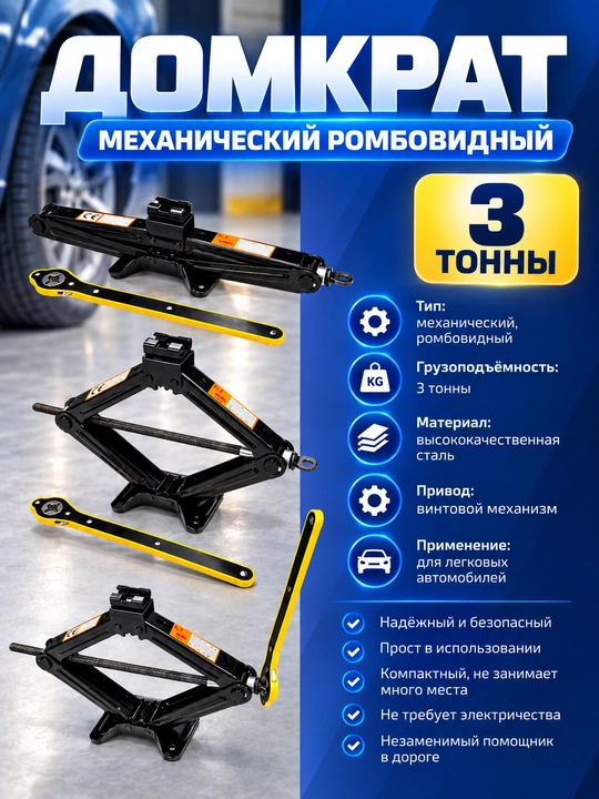 Механический домкрат для автомобиля, аксессуары для машины, ромбический домкрат, 1-3 тонны