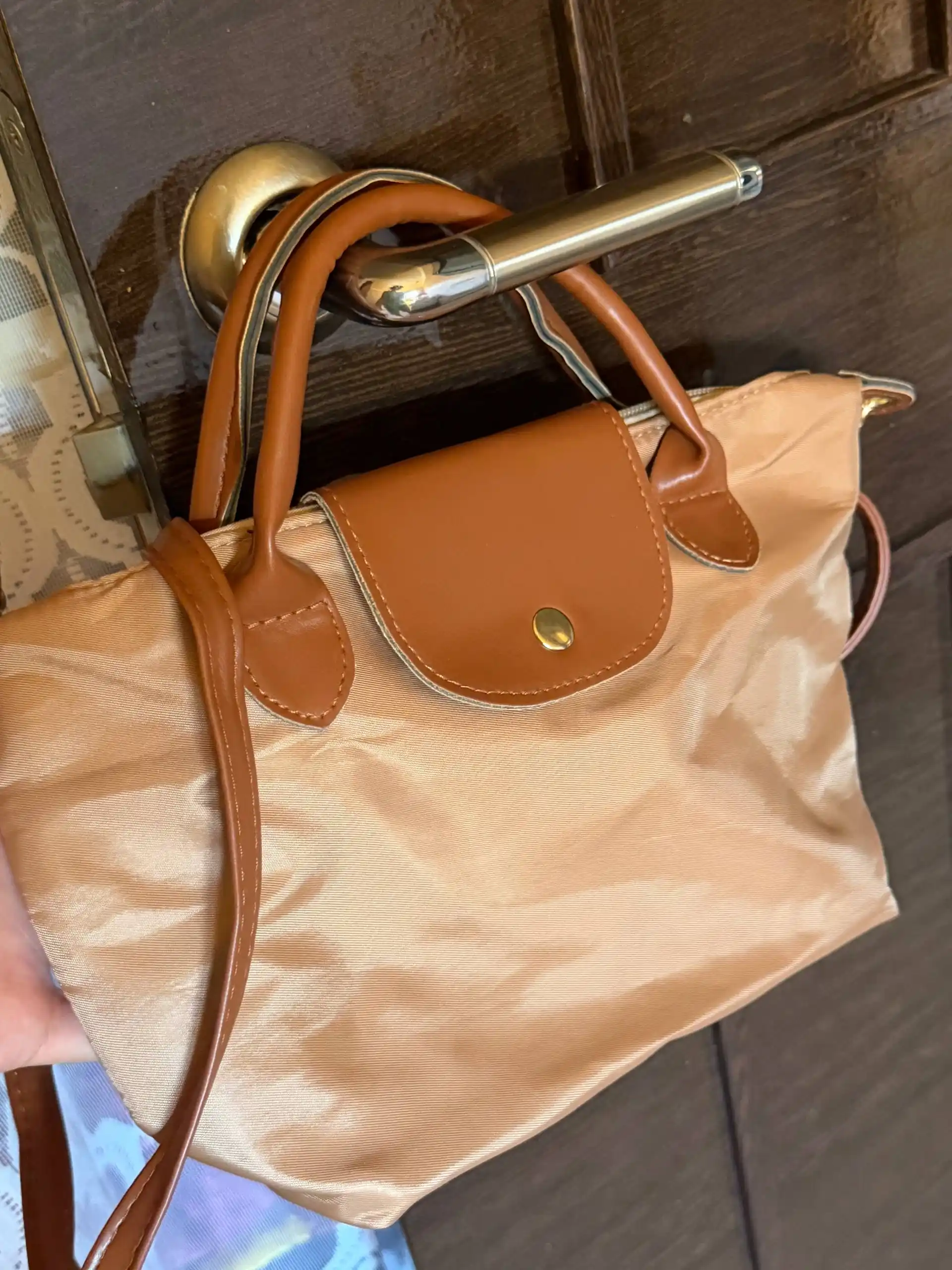 Ayollar uchun Longchamp uslubidagi sumka, oq longchamp katta razmer, kross-bodi, sumka