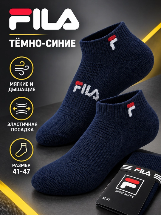 FILA Sport Socks 41-47 Носки в комплекте 2 пары