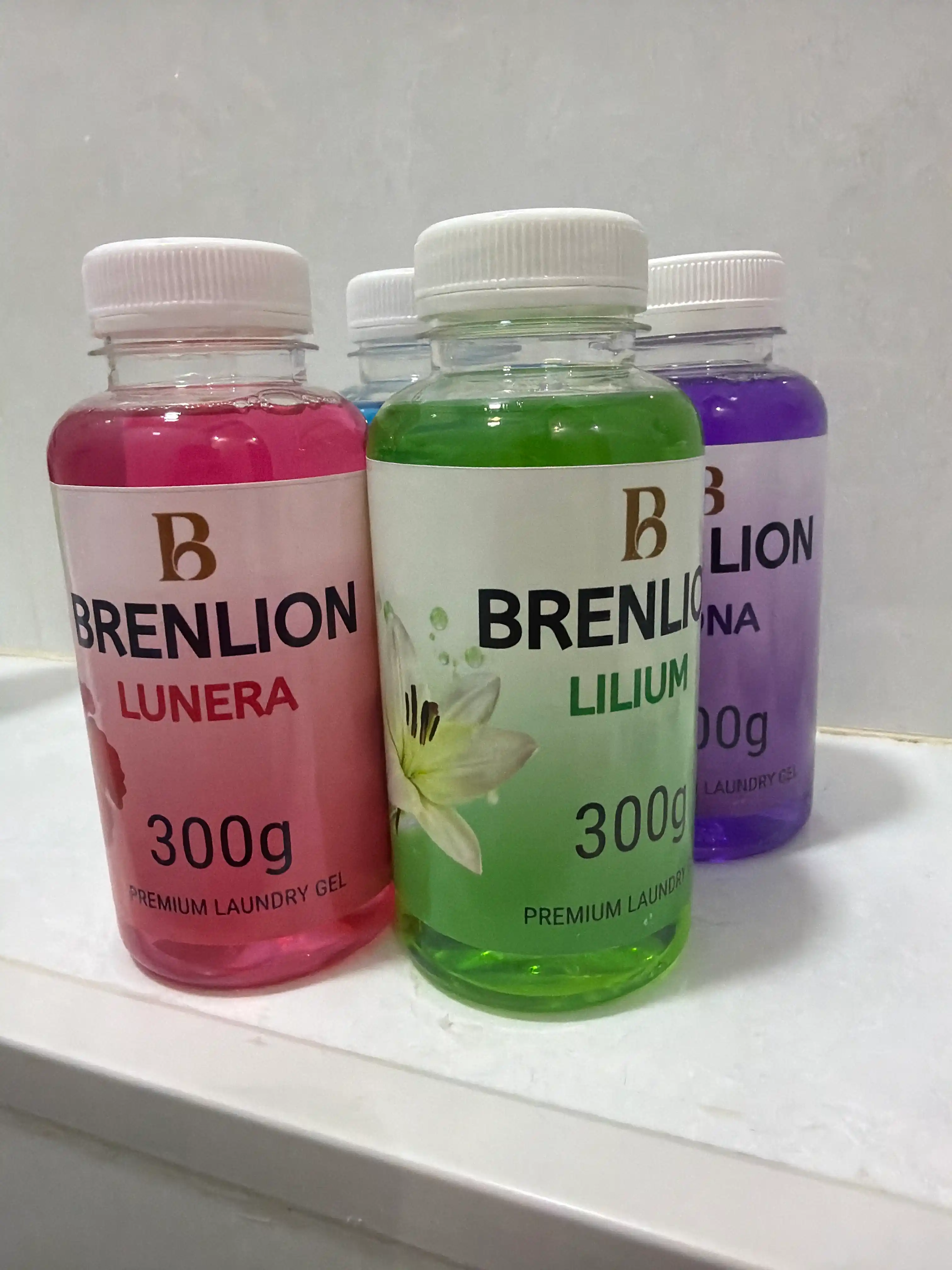 Набор гелей для стирки BRENLION, мини-сет 4-в-1, жидкий порошок для стирки белья, 4 х 300г