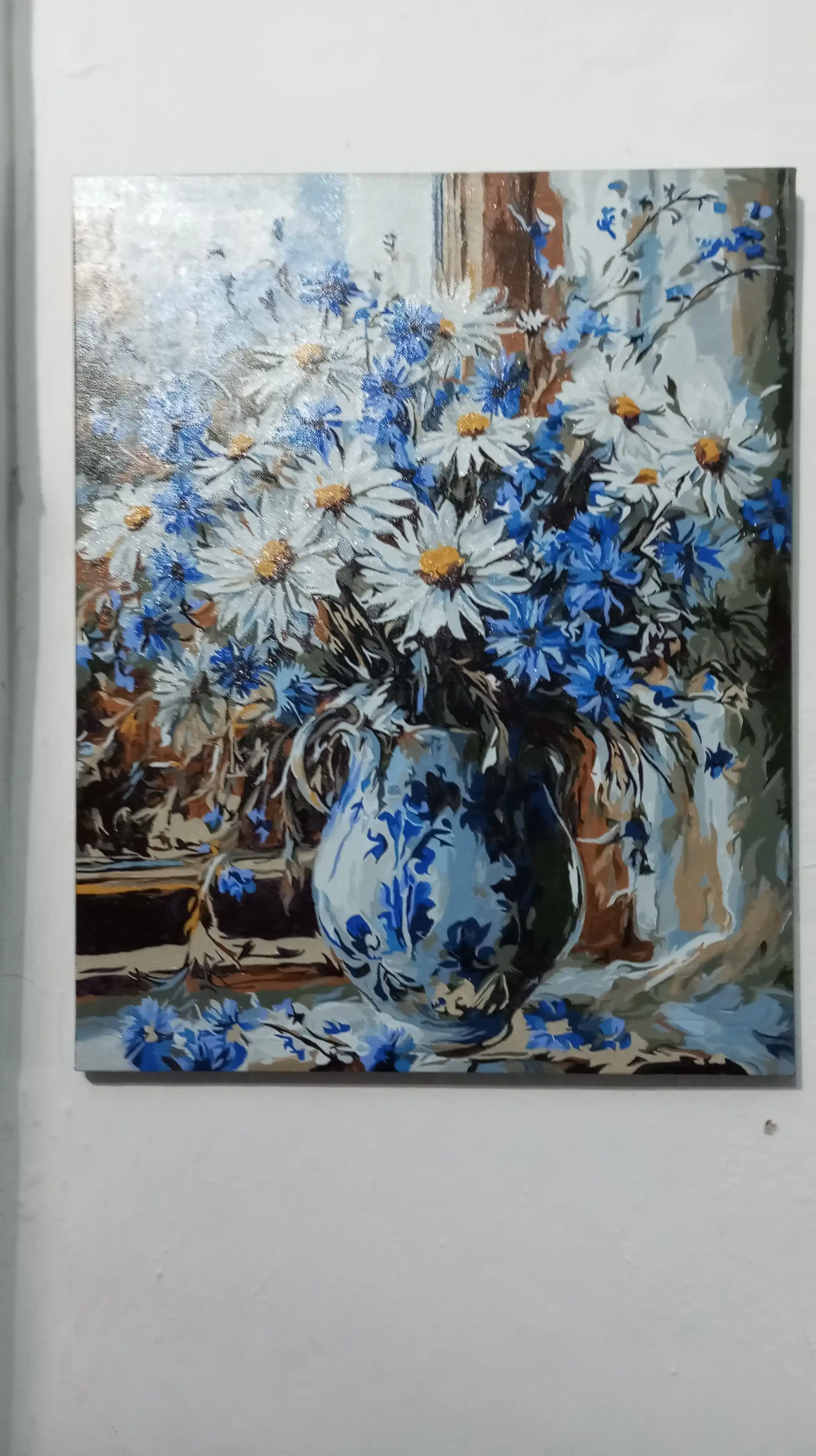 Raqamlar bo'yicha rasm Tabiyat, Anime, Gullar, asosli ramkaga tortilgan, 40 * 50 sm