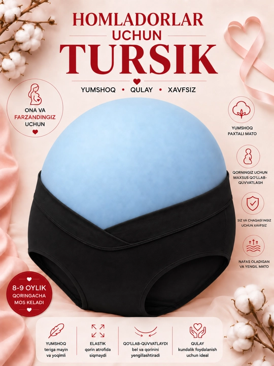 Homilador ayollar uchun yumshoq trusik qorin ostiga