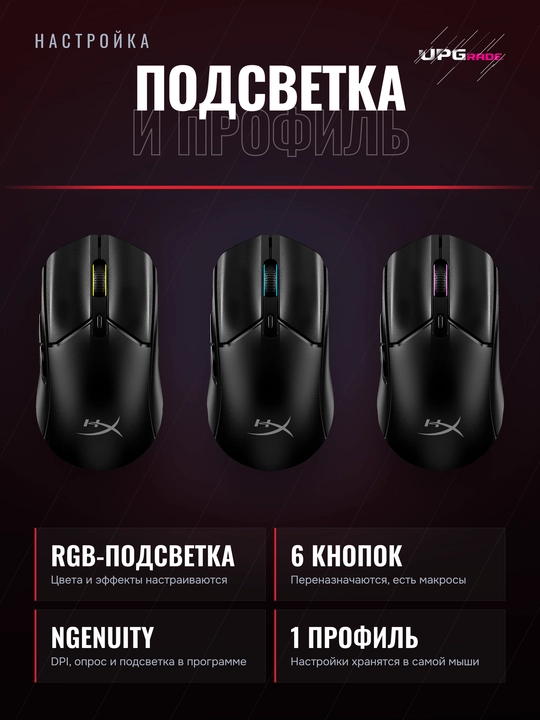 O'yin sichqonchasi HyperX Pulsefire Haste 2 Core