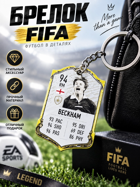 Брелоки FIFA с изображениями известных футболистов, 10 видов