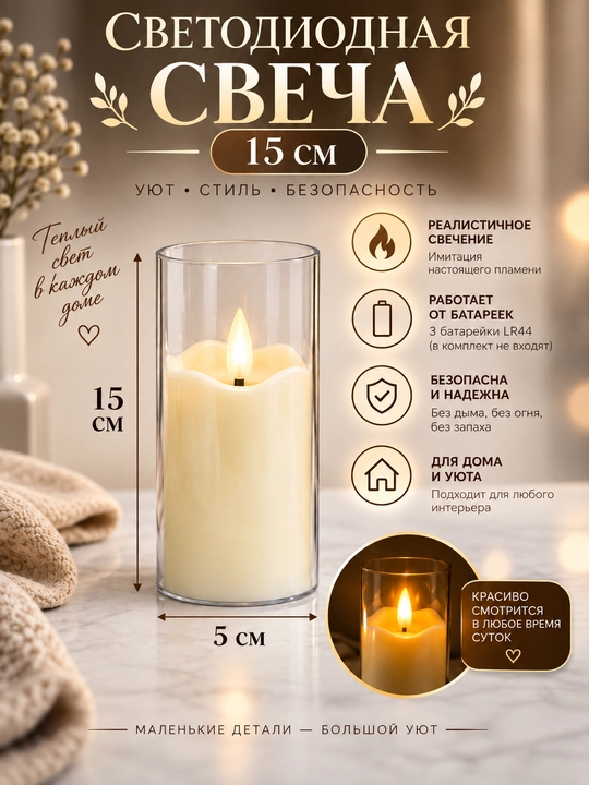 Diodli shamlar, dekorativ shamlar, olovsiz shamlar svetodiod bilan,led diod,led shamlar - 