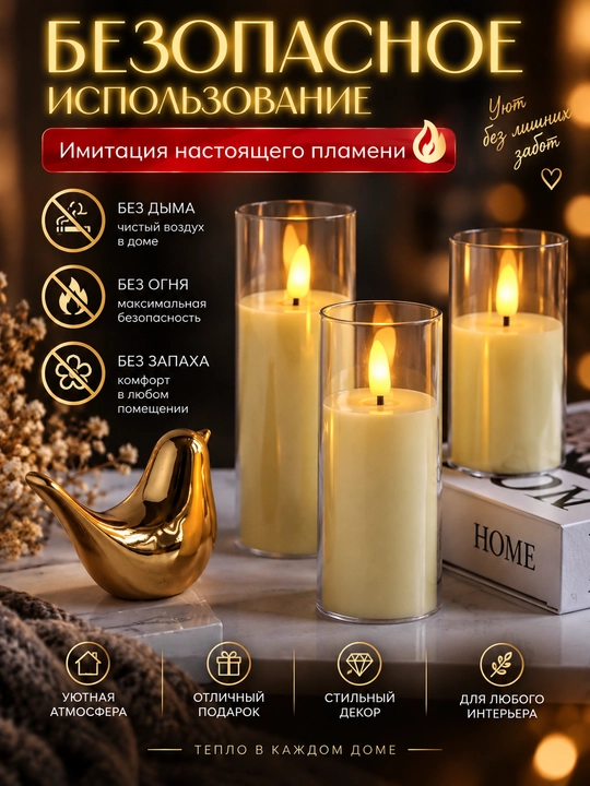 Свечи светодиодные, аксессуары для дома, декор для комнаты, свечи декоративные, светодиод
