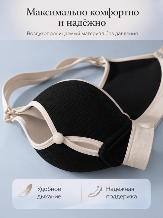Бюстгальтер бесшовный без косточек для кормящих, лифчик для кормления